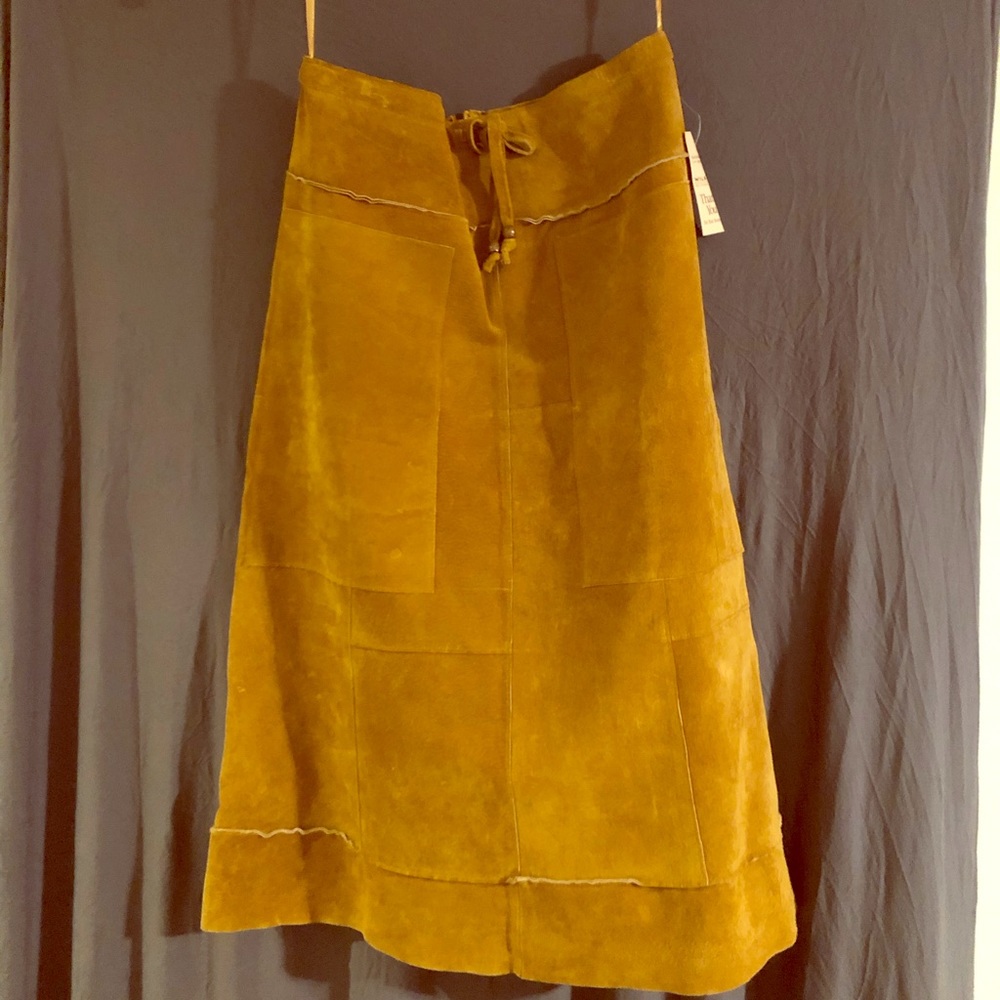 Wilson’s suede patchwork midcalf skirt.